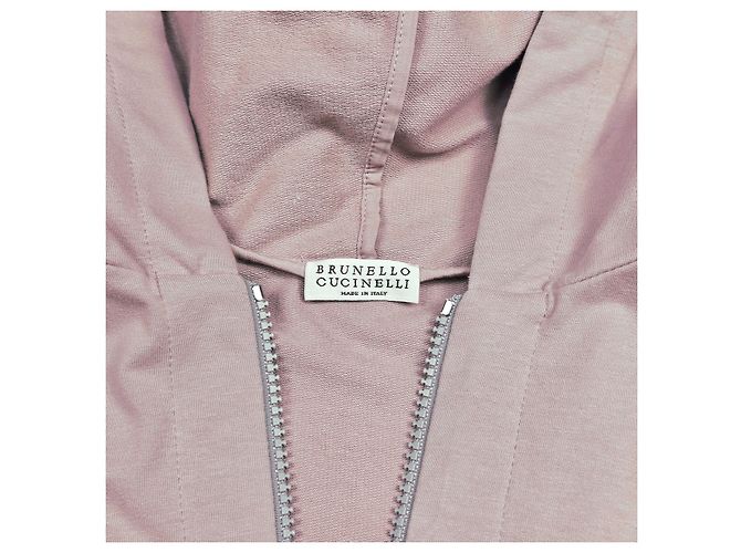 Giacca con cappuccio e zip per donne Brunello Cucinelli Rosa - vista 4