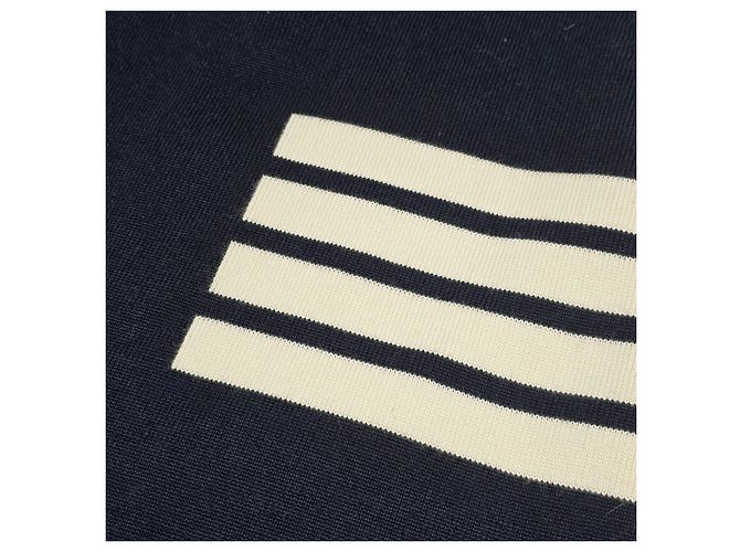 Thom Browne Doppelseitiger Wollstrickrock Bars Blau - Ansicht 3