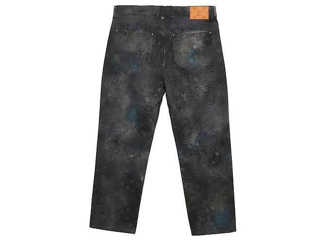 Louis Vuitton Spray Monogram Denim-Hose Größe Braun - Ansicht 2