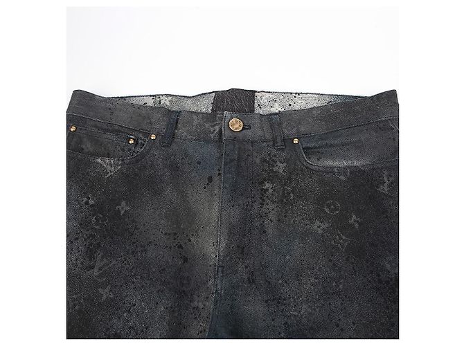Louis Vuitton Spray Monogram Denim-Hose Größe Braun - Ansicht 4