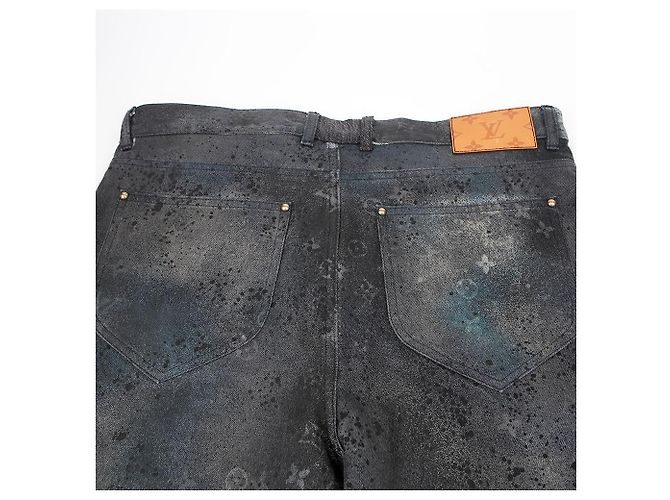 Louis Vuitton Spray Monogram Denim-Hose Größe Braun - Ansicht 6