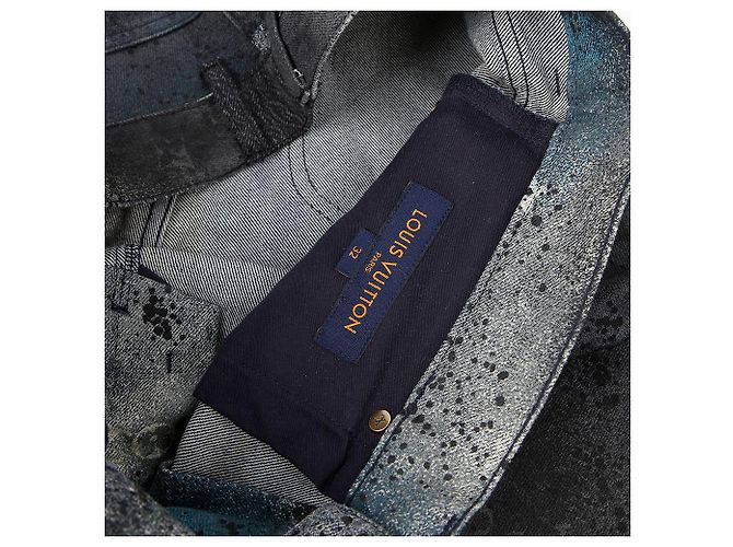 Louis Vuitton Spray Monogram Denim-Hose Größe Braun - Ansicht 7