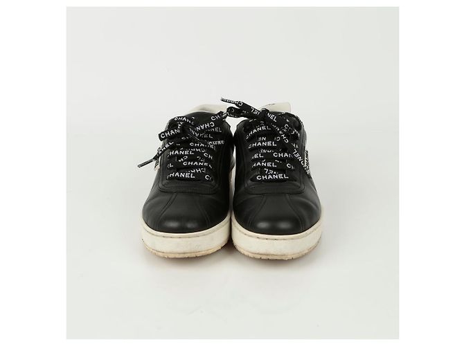Chanel Sneakers in pizzo Nero - vista 3