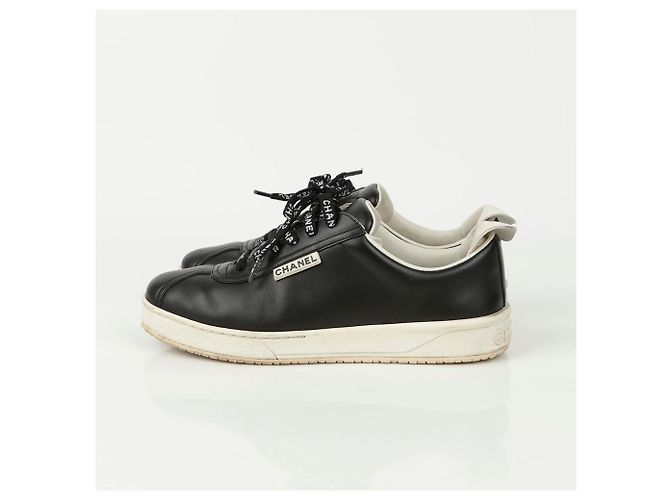 Chanel Sneakers in pizzo Nero - vista 4