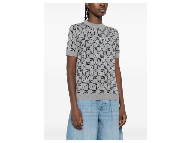 Gucci Reversibles GG-Woll-Jacquard-Top Braun - Ansicht 4