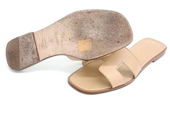 Pantofole Hermès Oran Marrone - vista 4