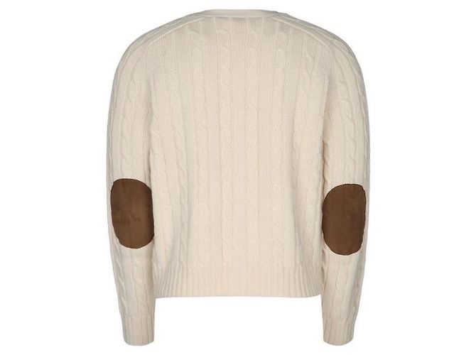 Céline Kabelstrick-Cardigan aus Kaschmir Weiß - Ansicht 5