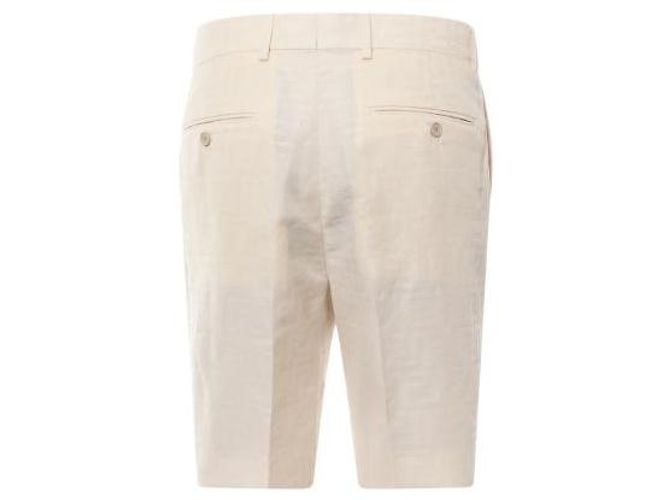 Fendi Bermuda de algodão e linho Branco - vista 5