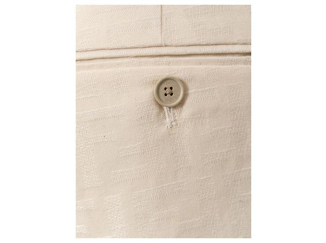 Fendi Bermuda de algodão e linho Branco - vista 6