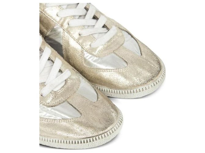 Maison Martin Margiela Sneakers Replica dell'Esercito Tedesco Iridescenti Argento - vista 7