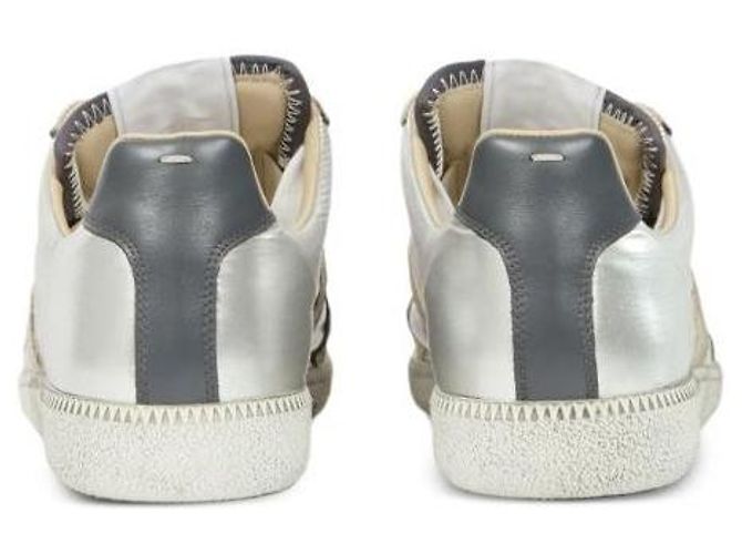 Maison Martin Margiela Sneakers Replica dell'Esercito Tedesco Iridescenti Argento - vista 8