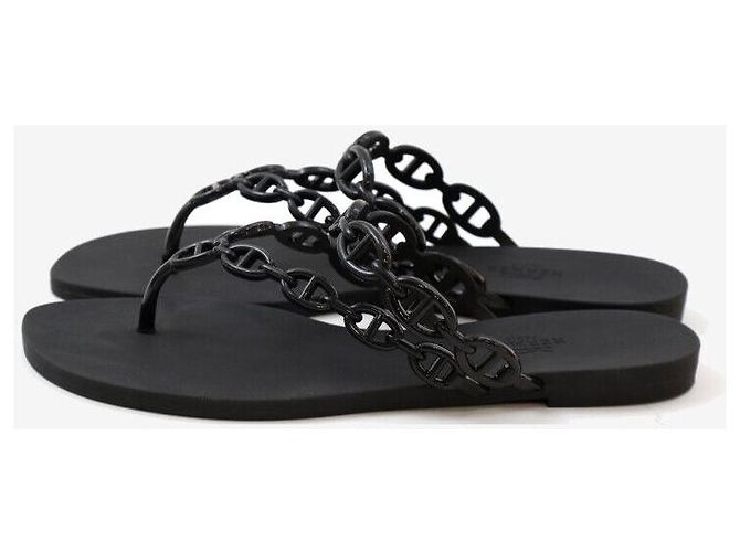 Hermès Sandali Jelly Island Neri Nero - vista 3