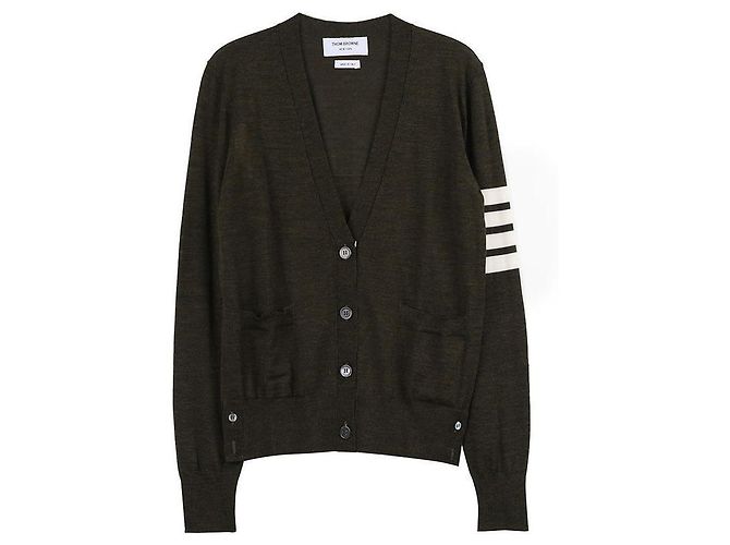 Thom Browne Merinowoll-Cardigan mit lockerer Passform Braun - Ansicht 3