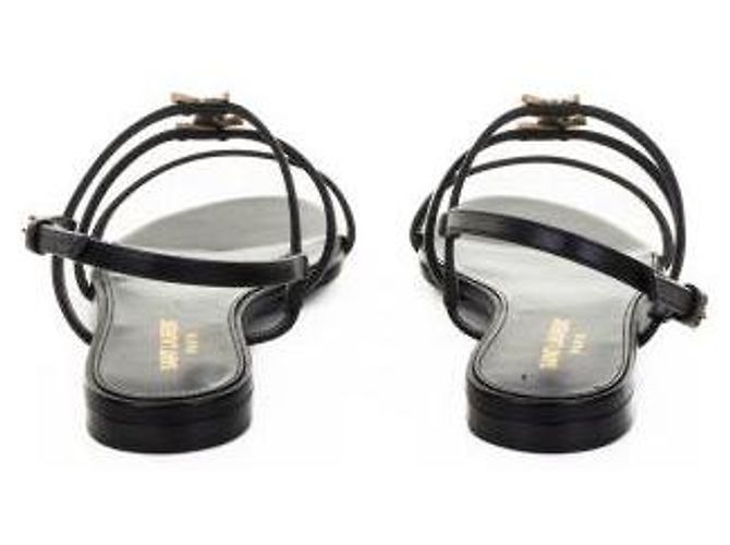 Saint Laurent Leder Sandalen New Cassandra BDATT - Ansicht 6