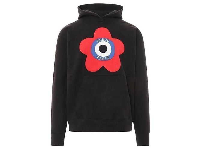 Kenzo Oversized Hoodie mit Logo Schwarz - Ansicht 4