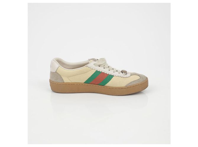 Gucci Sneakers GG Web Detail Giallo - vista 11