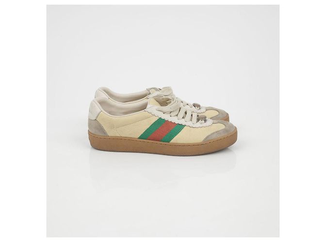 Gucci Sneakers GG Web Detail Giallo - vista 2
