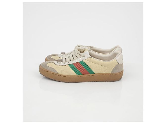 Gucci Sneakers GG Web Detail Giallo - vista 6