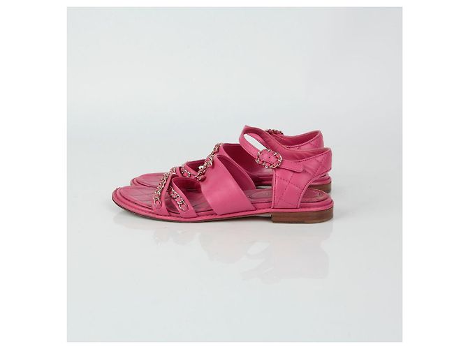 Chanel Ketten-Sandalette Größe Pink - Ansicht 3