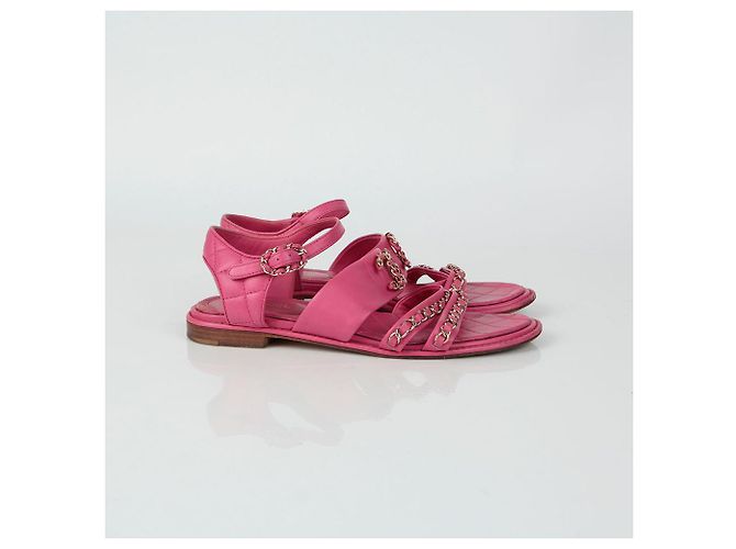 Chanel Ketten-Sandalette Größe Pink - Ansicht 5