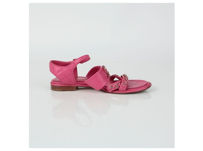 Chanel Ketten-Sandalette Größe Pink - Ansicht 7