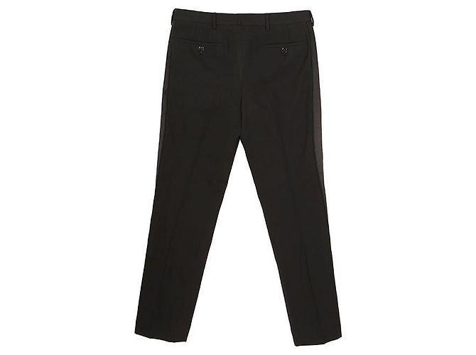 Burberry Pantaloni con Dettaglio in Raso Taglia Nero - vista 2