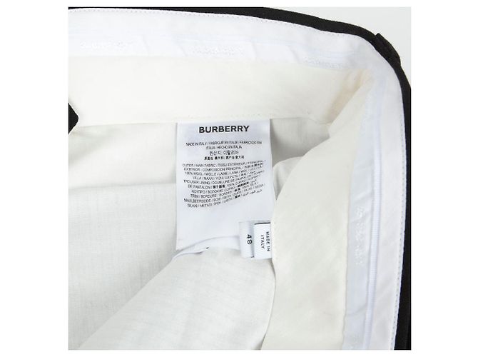 Burberry Pantaloni con Dettaglio in Raso Taglia Nero - vista 7