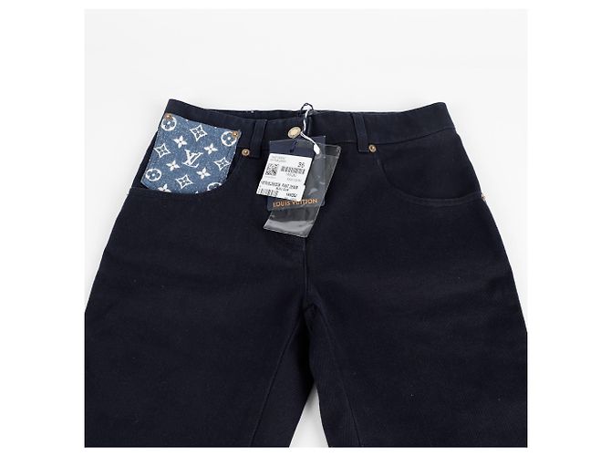 Louis Vuitton Denim-Hose mit Monogramm-Tasche Blau - Ansicht 3