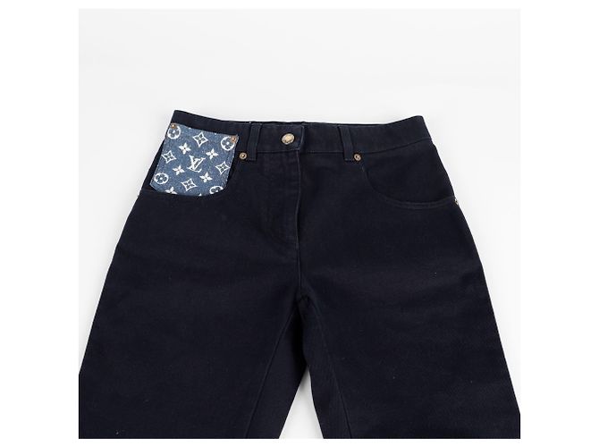 Louis Vuitton Denim-Hose mit Monogramm-Tasche Blau - Ansicht 4