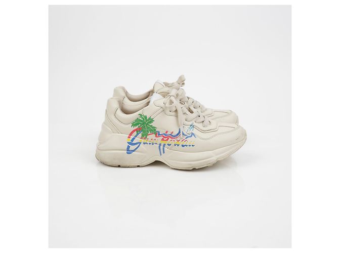 Gucci Sneakers Raiton Stampate Hawaii Bianco - vista 2