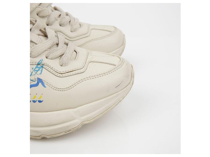 Gucci Sneakers Raiton Stampate Hawaii Bianco - vista 3