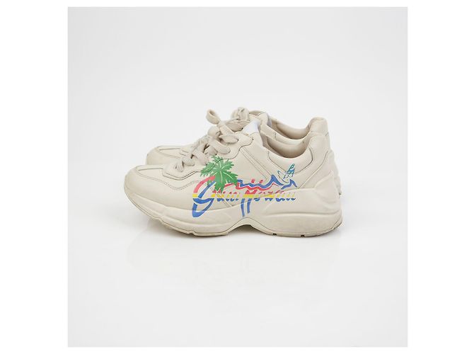 Gucci Sneakers Raiton Stampate Hawaii Bianco - vista 6