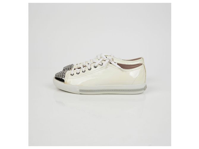 Miu Miu Nieten-Sneaker Größe Weiß - Ansicht 5