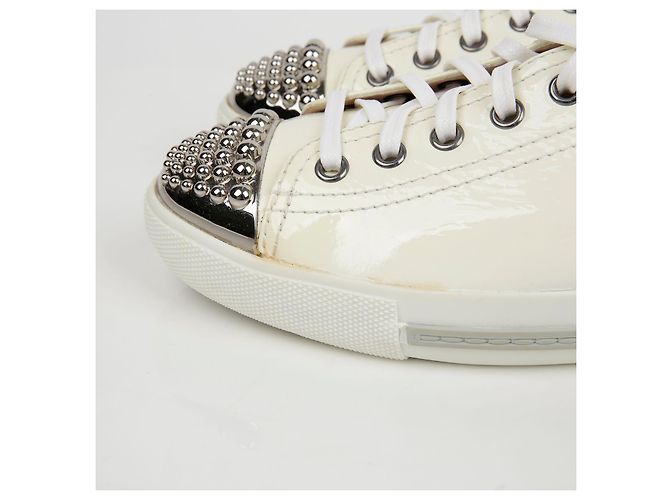 Miu Miu Nieten-Sneaker Größe Weiß - Ansicht 6