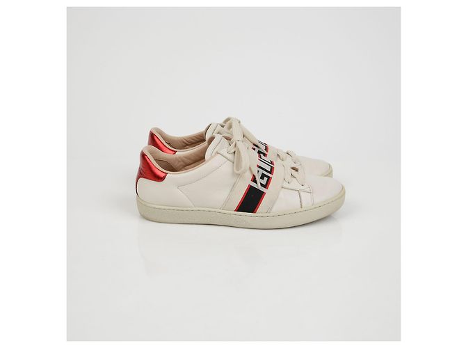 Gucci Sneakers Ace Banding Bianco - vista 3