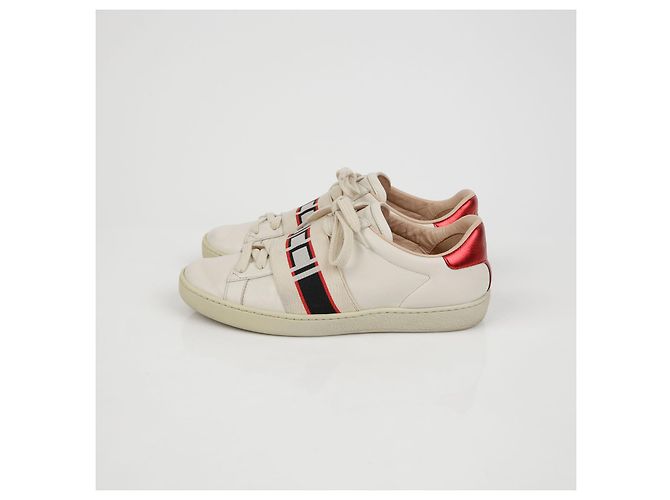 Gucci Sneakers Ace Banding Bianco - vista 7