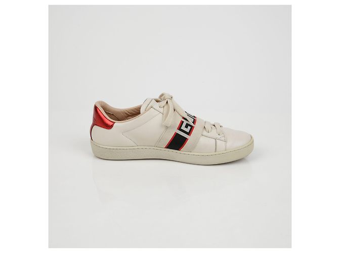 Gucci Sneakers Ace Banding Bianco - vista 9