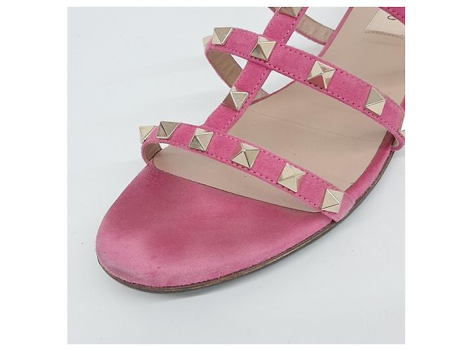 Pantofole Valentino Rockstud Rosa - vista 5