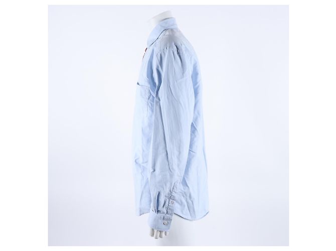 Camicia a Maniche Lunghe Burberry Blu - vista 2