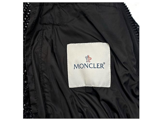 Moncler Damen Mesh Zip-Up Jacke Schwarz - Ansicht 5