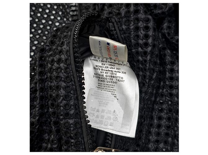 Moncler Damen Mesh Zip-Up Jacke Schwarz - Ansicht 6