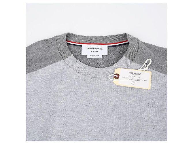 Thom Browne Zweifarbiger Asymmetrischer Sweatshirt Größe Braun - Ansicht 3