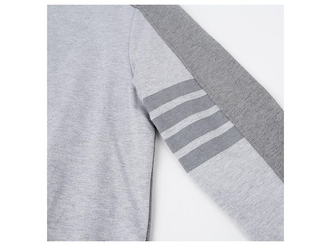 Thom Browne Zweifarbiger Asymmetrischer Sweatshirt Größe Braun - Ansicht 5