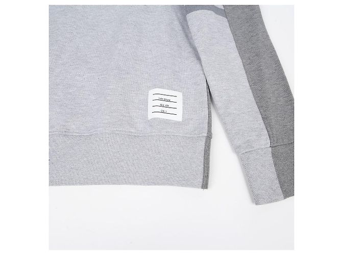 Thom Browne Zweifarbiger Asymmetrischer Sweatshirt Größe Braun - Ansicht 6