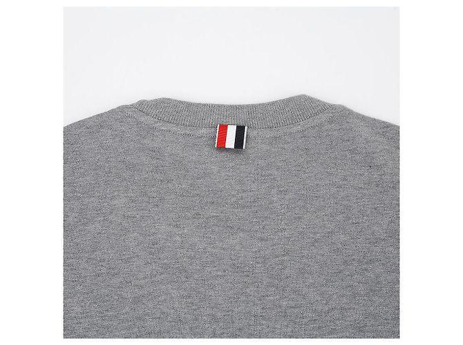 Thom Browne Zweifarbiger Asymmetrischer Sweatshirt Größe Braun - Ansicht 7