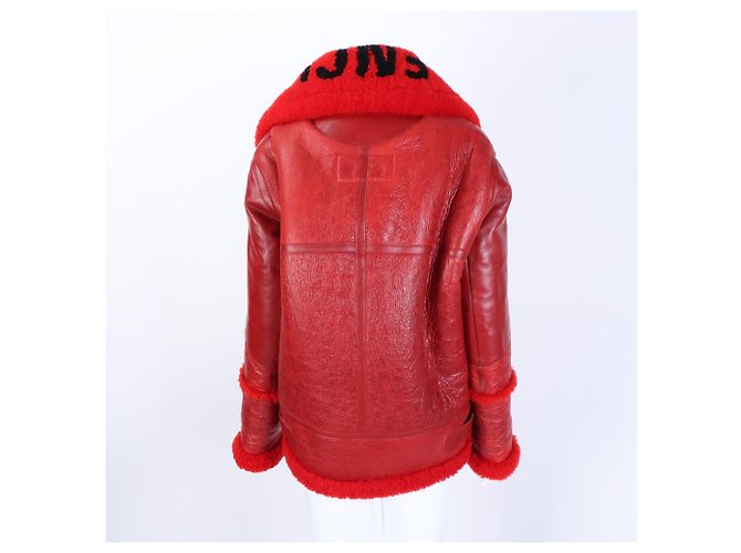 Balenciaga Lammfelljacke Rot - Ansicht 3
