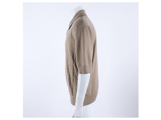 Maglietta in maglia a maniche corte Hermès Marrone - vista 2
