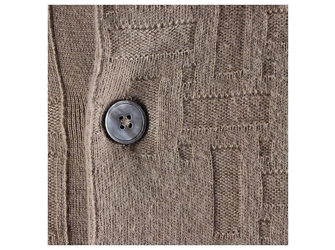 Maglietta in maglia a maniche corte Hermès Marrone - vista 4