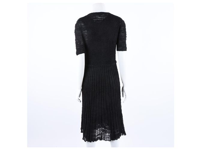 Abito in maglia leggera a maniche corte Chanel Nero - vista 3