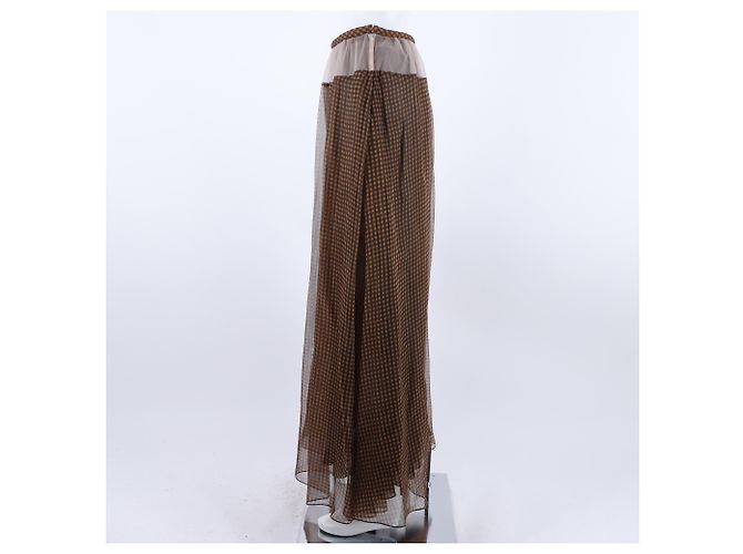 Falda de seda Fendi Castaño - vista 2